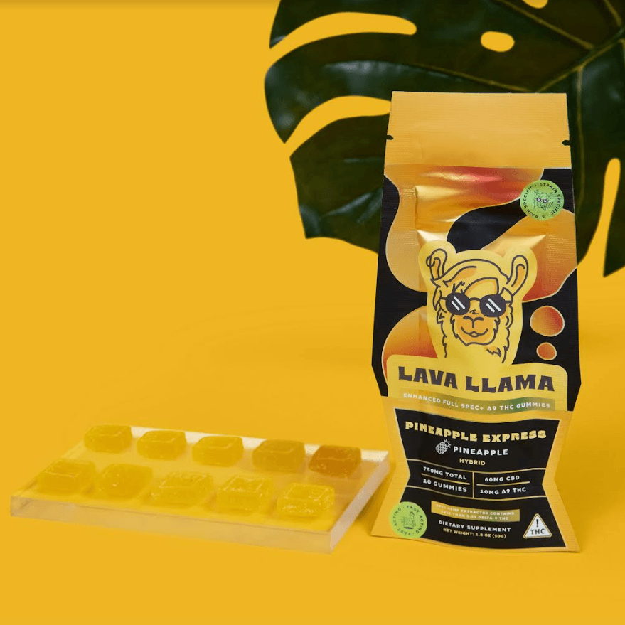 Lava Llama Full Spec Delta 9 Gummies - 750mg - Pineapple Express - Bandit Distribution