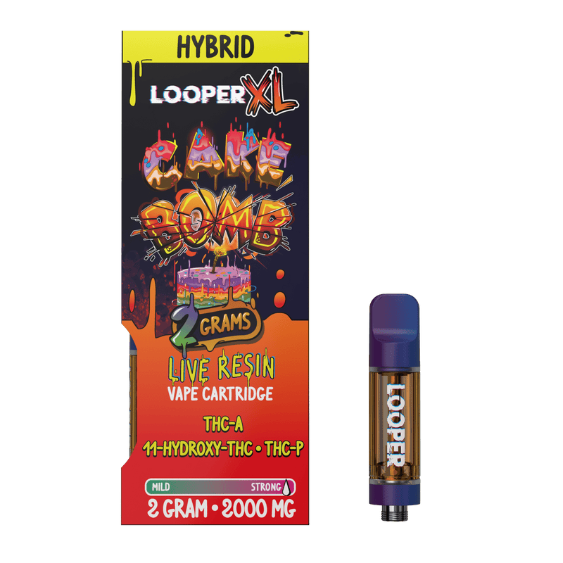 Looper Lifted Series Live Resin 2g Carts - Cake Bomb (THCA / THCP / 11-Hydroxy) - HempWholesaler.com
