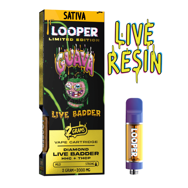 Looper Live Diamond Badder 2g Cartridges - Guava - HempWholesaler.com