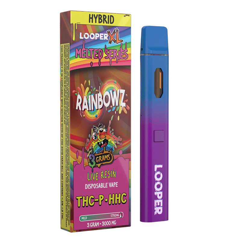 Looper Melted Series Disposables - 3g - Rainbowz (HHC/THC-P) - Bandit Distribution