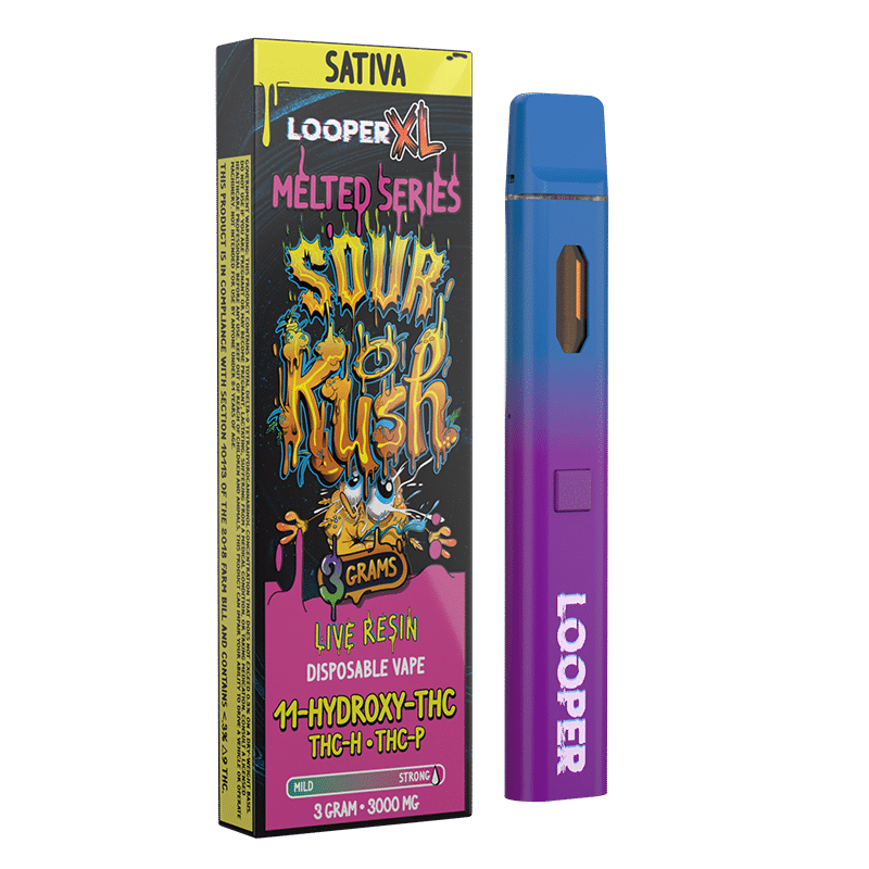 Looper Melted Series Live Resin 3g Disposable - Sour Kush (11-Hydroxy / THC-H / THC-P) - Bandit Distribution