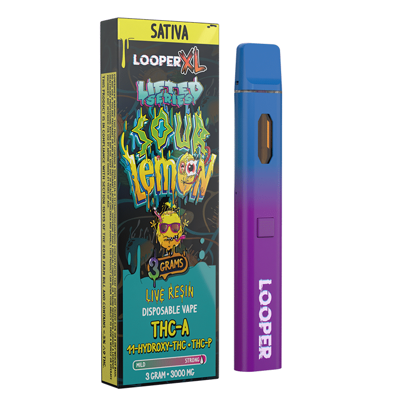 Looper Melted Series Live Resin 3g Disposable - Sour Lemon (THCA /11-Hydroxy / THCP) - Bandit Distribution