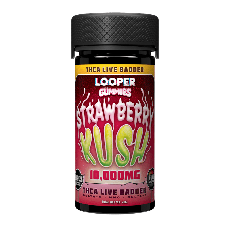 Looper Thca Live Badder Gummies - 10,000mg - Strawberry Kush - HempWholesaler.com