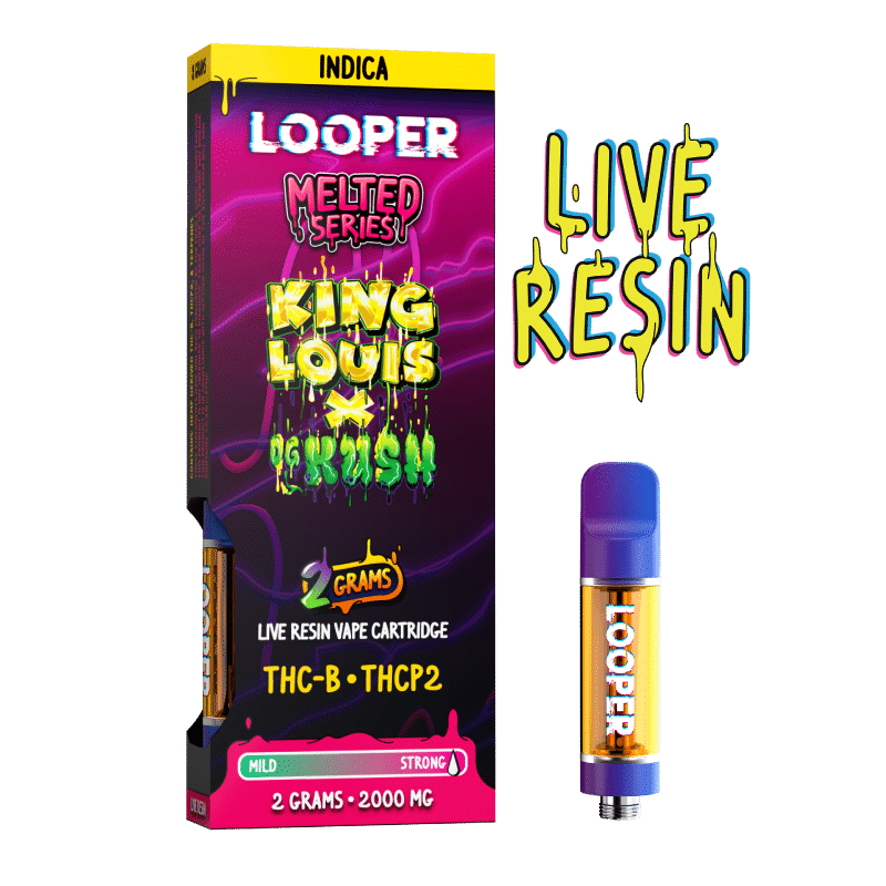 Looper XL Lifted Series 2g Carts - THCP2 / THCB / THC-JD - King Louis X Og Kush - HempWholesaler.com