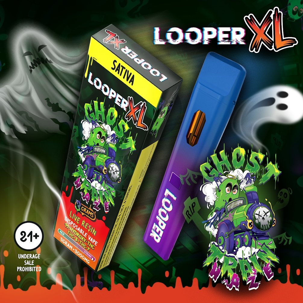 Looper XL Live Resin 3g Disposable - Ghost Train Haze (11- Hydroxy / THC-B / THC- P)