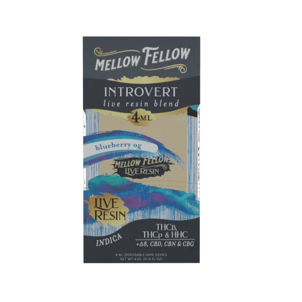 Clearance - Mellow Fellow - Disposable - 4ML - Live Resin - Introvert Bandit Distribution Clearance - Mellow Fellow - Disposable - 4ML - Live Resin - Introvert Bandit Distribution