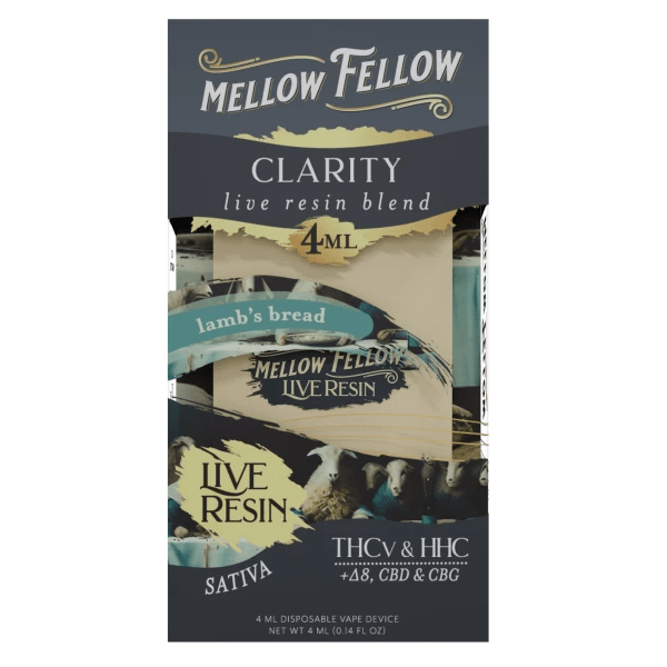 Mellow Fellow - Disposable - 4ML - Live Resin - Dream Blend - Lamb's Bread - HempWholesaler.com