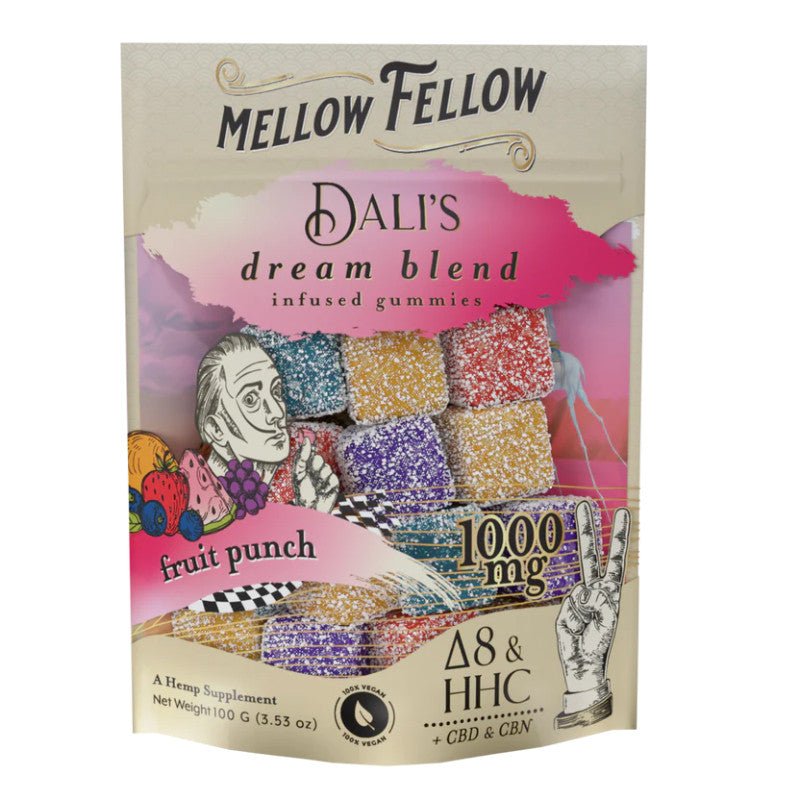 Mellow Fellow M-Fusion 1000mg Gummies - Dali's Dream Blend - Fruit Punch - HempWholesaler.com