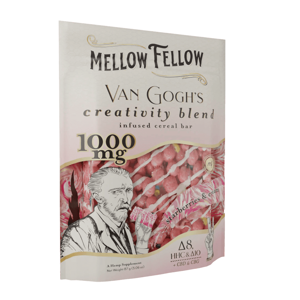 Mellow Fellow - Van Gogh's Creativity Blend Cereal Bar 1000mg - Strawberries & Cream