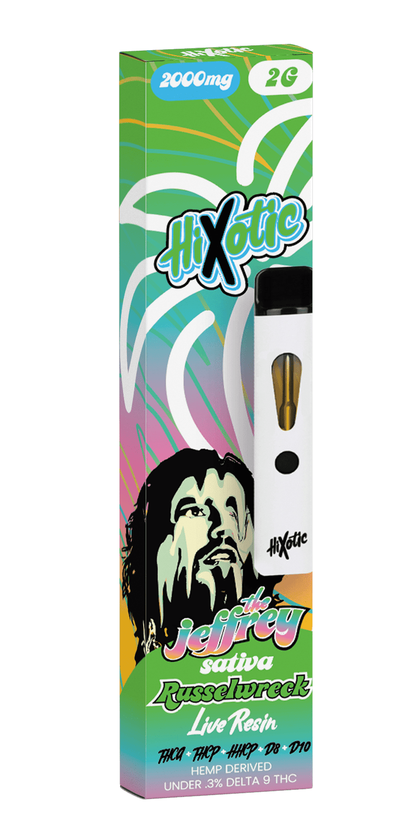 New HiXotic - The Jeffrey - Russel Wreck - Disposable 2 Gram - HempWholesaler.com