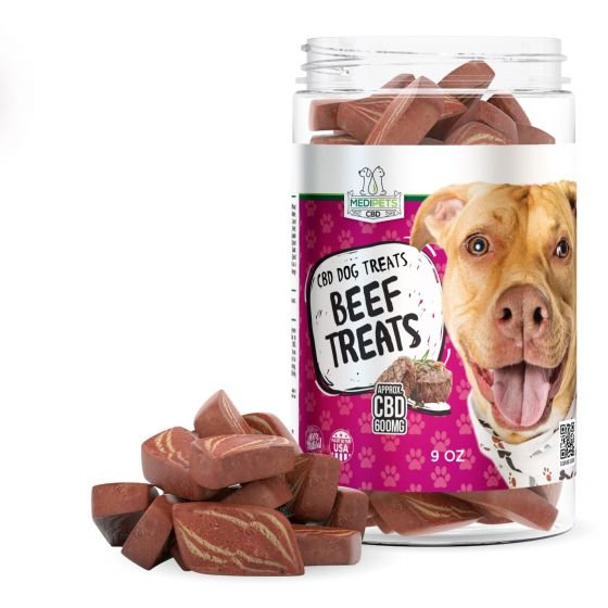 NEW - MediPets CBD Dog Treats 300 & 600mg ( Full Spectrum) Beef Treats 600