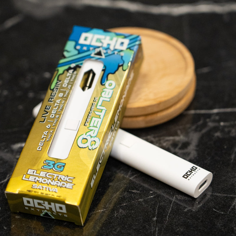 Ocho 3g Obliter8 Disposable Live Resin Blends - Electric Lemonade