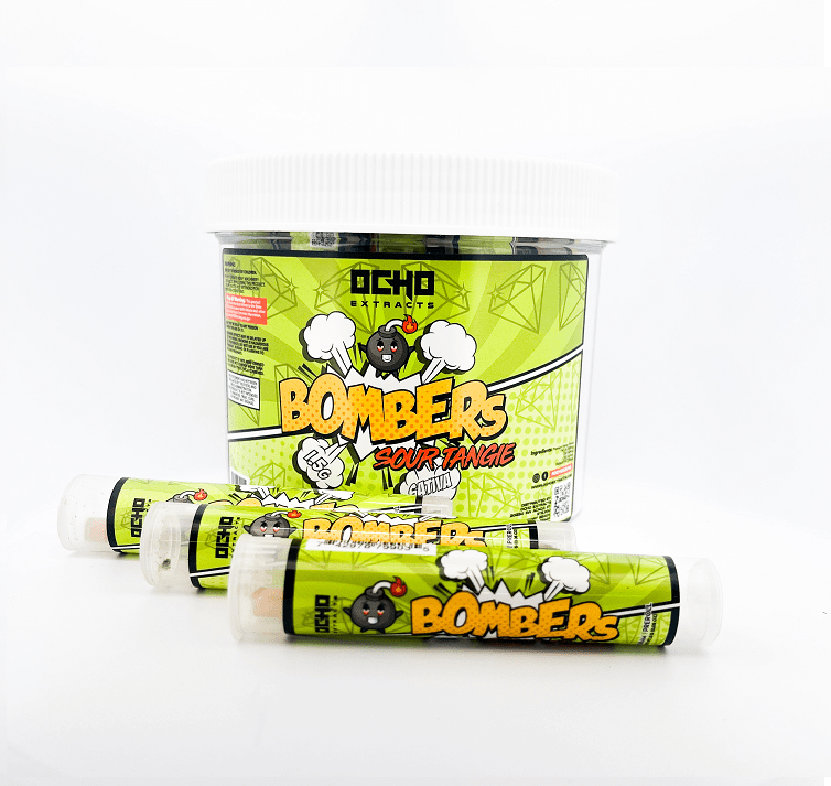 Ocho Baby Bombers 25ct Pre Rolls -37.5g - Sour Tangie - HempWholesaler.com