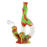 Ooze Echo Silicone Water Pipe & Nectar Collector Rasta