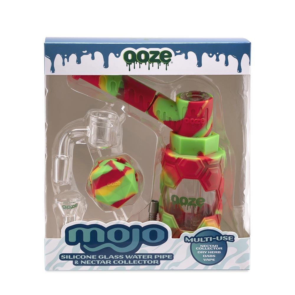 Ooze Mojo Silicone Water Pipe & Nectar Collector Rasta