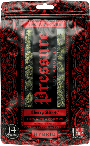 Pressure LA Exotic Thca Flower 14g - Cherry AK-47 31.93% - HempWholesaler.com