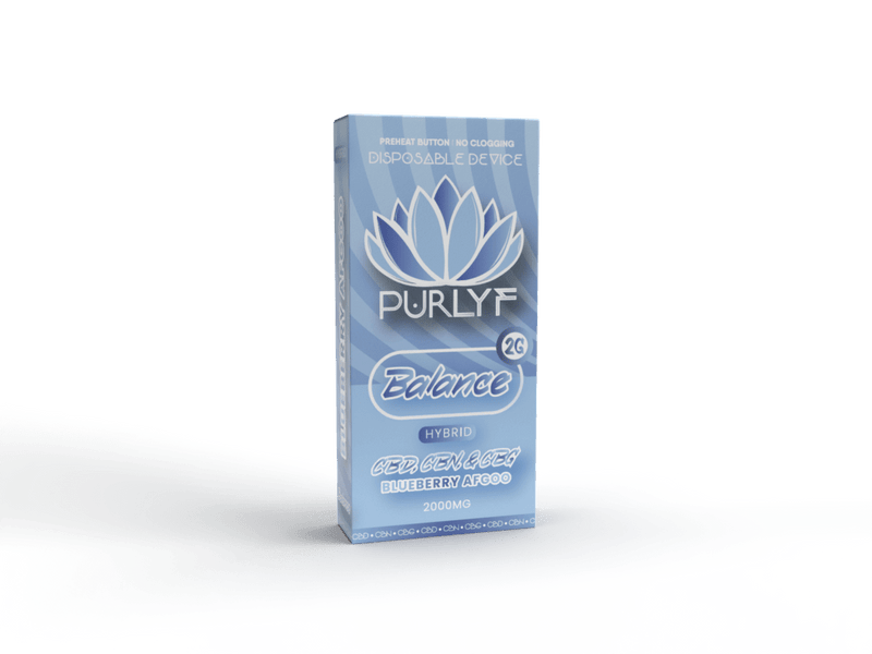 Purlyf 2g Targeted Disposables 2000mg - Balance - CBD/CBN/CBG - HempWholesaler.com