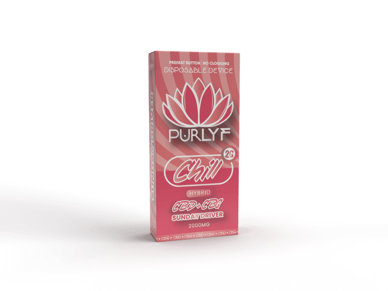 Purlyf 2g Targeted Disposables 2000mg - Chill - CBD/CBG - HempWholesaler.com