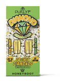 Purlyf+Honeyroot D8 & THCx Diamonds Carts w/ Live Resin - (2) Pack - 2grams - Bandit Distribution