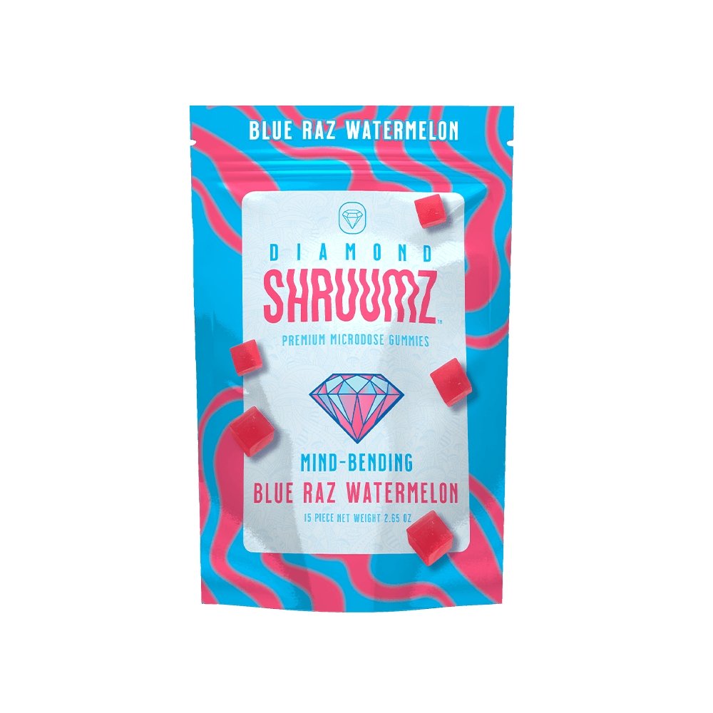 Shruumz Microdose Gummies - 15ct Bag - Blue Raz Watermelon