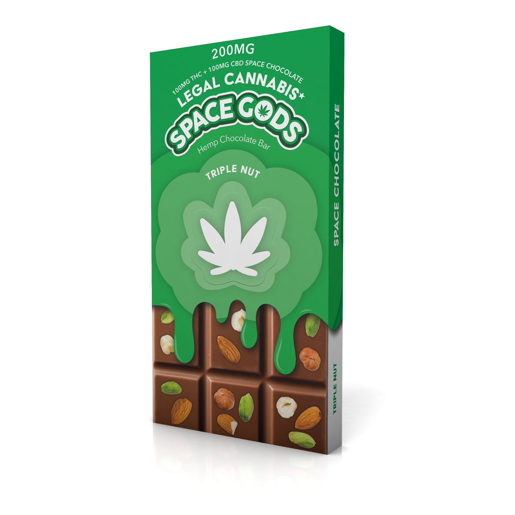Space Gods Chocolate Bar - Triple Nut - 200mg