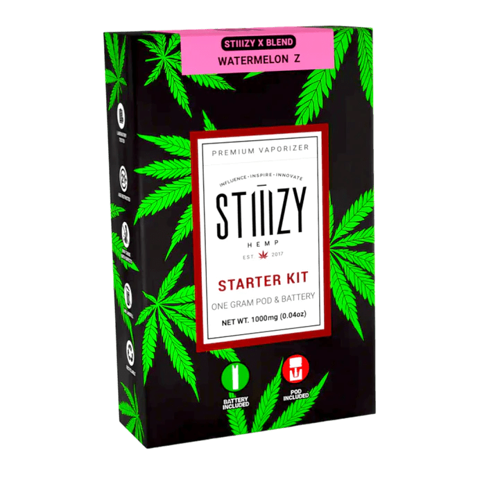 Stiiizy Xblend Starter Kit - 1G Pod + Original Black Battery + Cable - Watermelon Z - HempWholesaler.com
