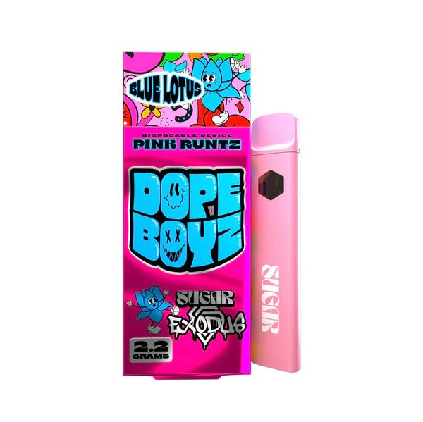 Sugar Exodus Dope Boyz Blue Lotus Disposable 2.2G - Pink Runtz - Bandit Distribution