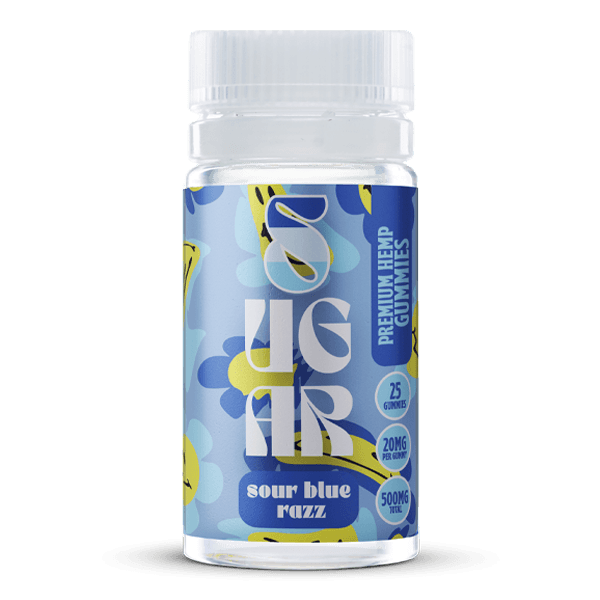 Sugar Extrax - Premium THCO Hemp Gummies - Sour Blue Razz 500mg