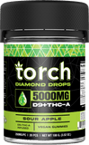 Torch 5000mg Diamond Drops D9+THCa Gummies - Sour Apple - HempWholesaler.com