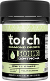 Torch 5000mg Diamond Drops D9+THCa Gummies - White Grape