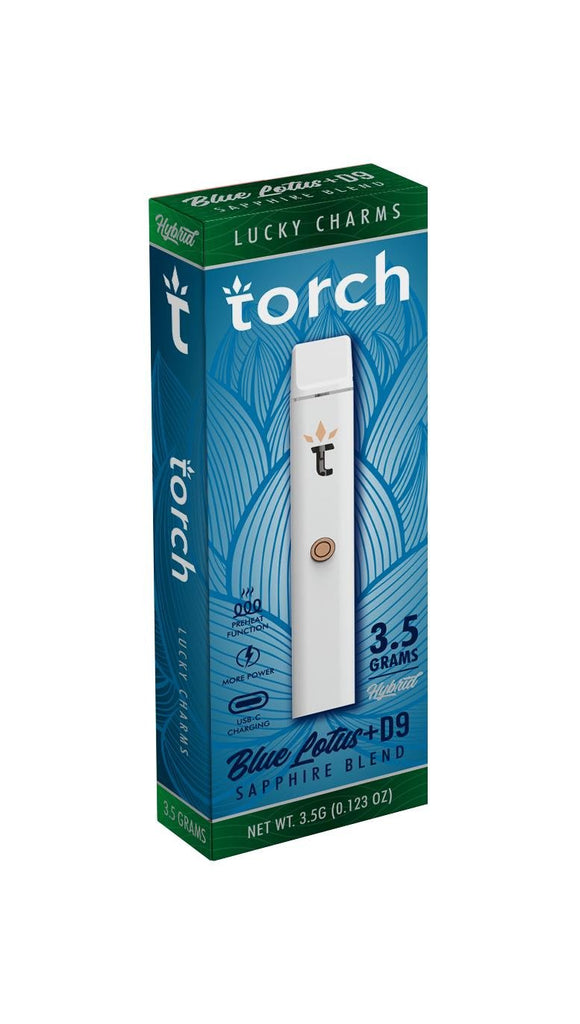 Torch Blue Lotus + D9 Sapphire Blend 3.5G Disposable - Lucky Charms - Bandit Distribution