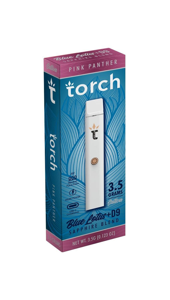 Torch Blue Lotus + D9 Sapphire Blend 3.5G Disposable - Pink Panther - Bandit Distribution