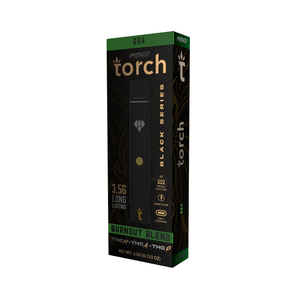 Torch Burnout Black Blend Disposable THC-M + THC-A + THC-P - 3.5g - GG4 (Hybrid) - Bandit Distribution