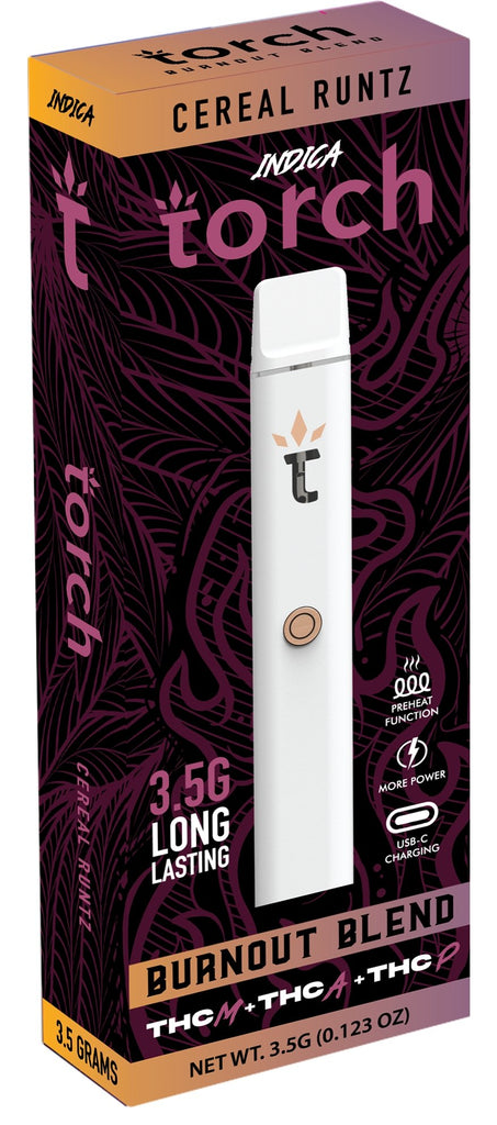 Torch Burnout Blend Disposable THC-M + THC-A + THC-P - 3.5g - Cereal Runtz (Indica) - Bandit Distribution
