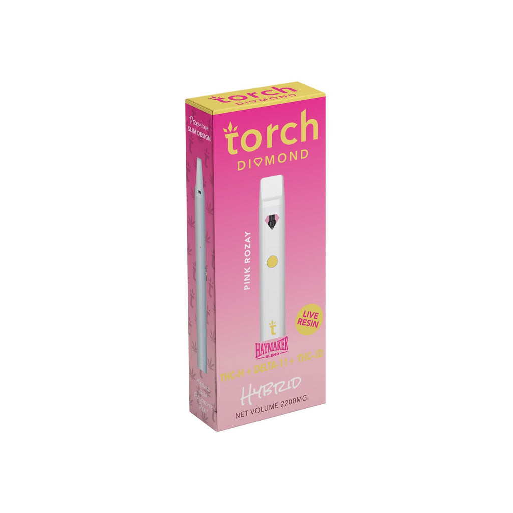Torch Haymaker Live Resin Disposables 2.2g - Pink Rozay (Hybrid)