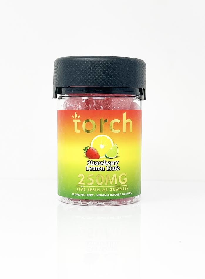 Torch Live Resin Delta 9 Gummies - 250mg - Strawberry Lemon Lime