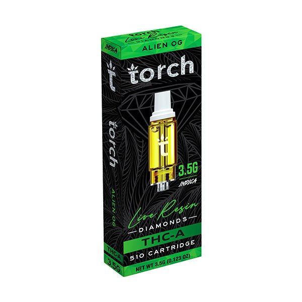 Torch Live Resin Diamonds THCA 510 Carts 3500mg Alien OG