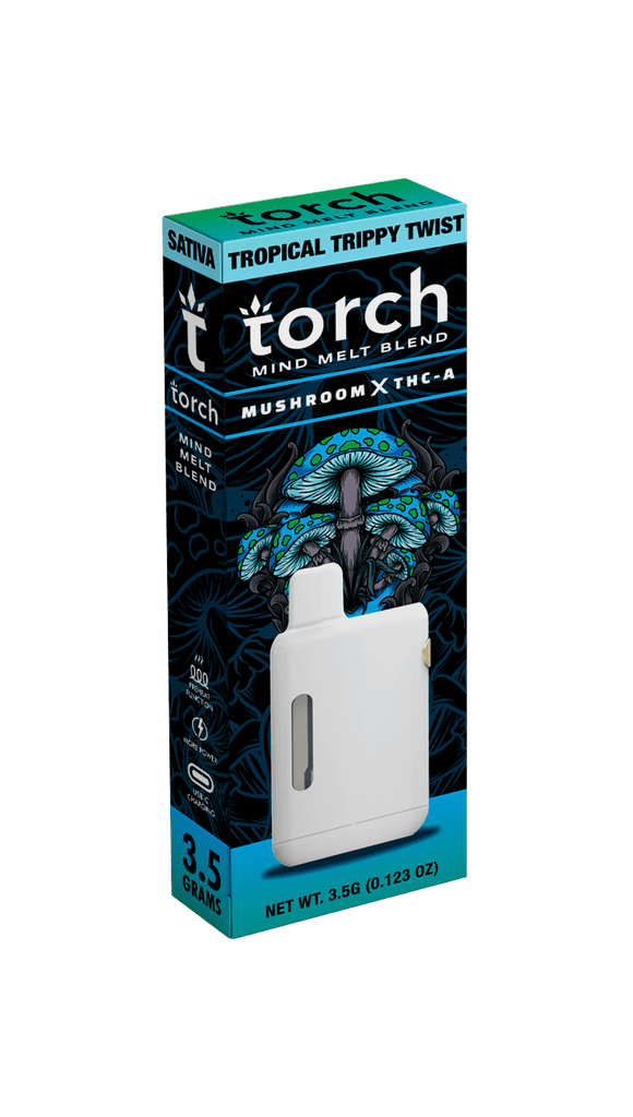 Torch Mind Melt 3.5g Black Series Mushrooms x THCA Disposable - Tropical Trippy Twist - HempWholesaler.com