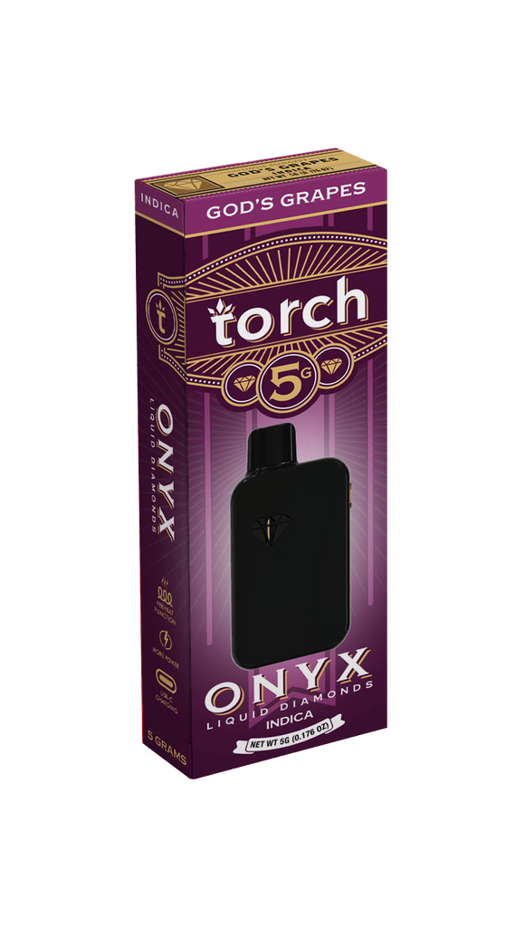 Torch Onyx 5g Liquid Diamonds Disposable THCa - God's Grape - HempWholesaler.com