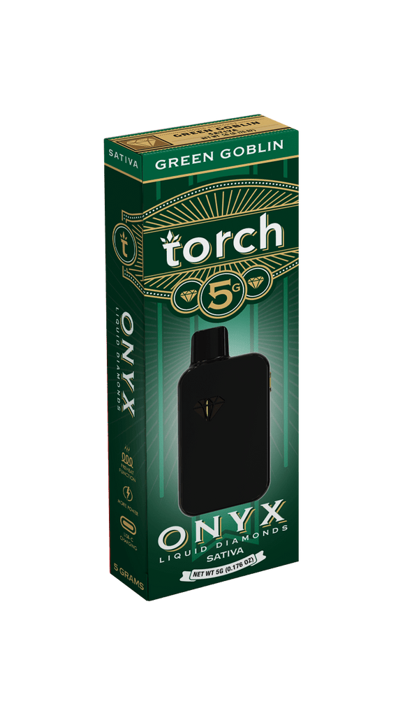 Torch Onyx 5g Liquid Diamonds Disposable THCa - Green Goblin - HempWholesaler.com