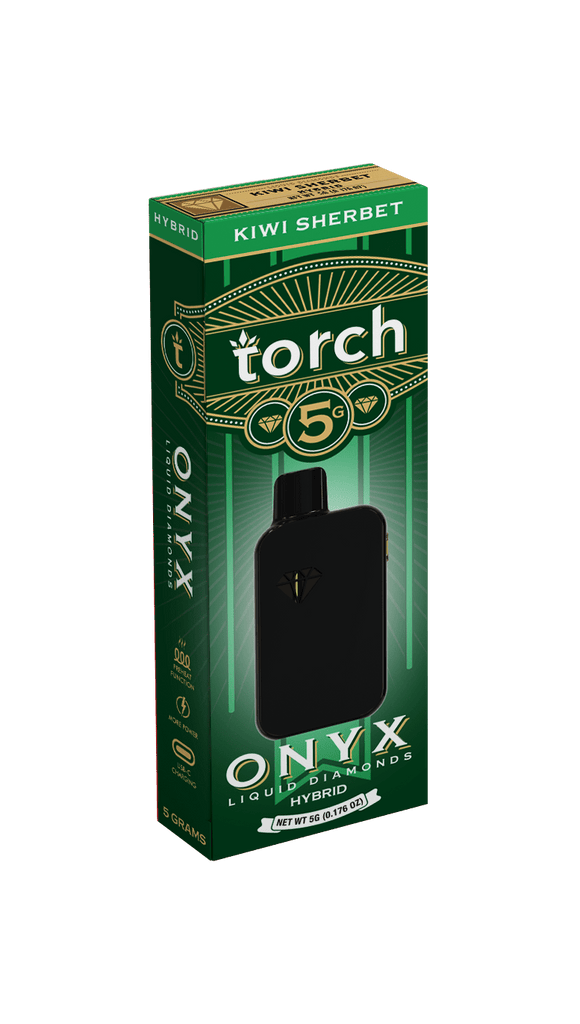 Torch Onyx 5g Liquid Diamonds Disposable THCa - Kiwi Sherbert - HempWholesaler.com