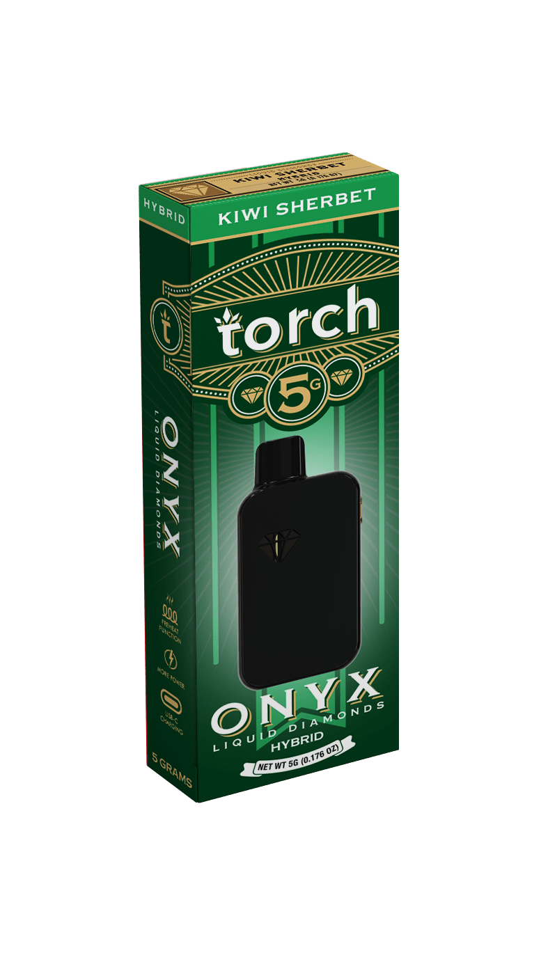 Torch Onyx 5g Liquid Diamonds Disposable THCa - Kiwi Sherbert - HempWholesaler.com