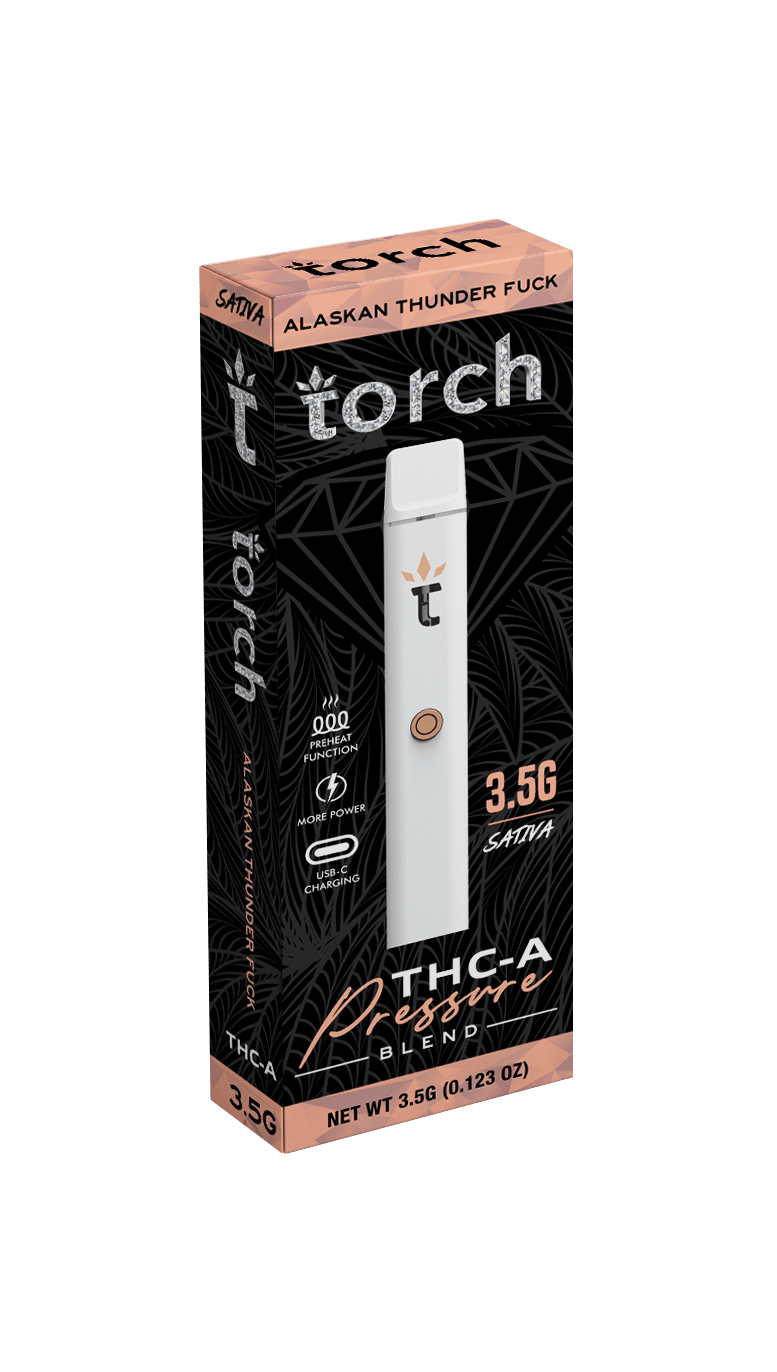 Torch Pressure 3.5g Thca Pressure Blend Disposables - Alaskan Thunder Fuck - HempWholesaler.com