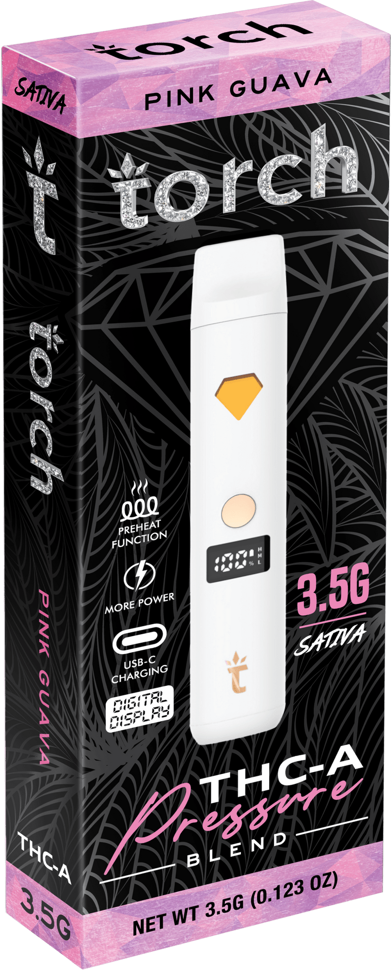 Torch Pressure 3.5g Thca Pressure Blend Disposables - Pink Runtz - HempWholesaler.com