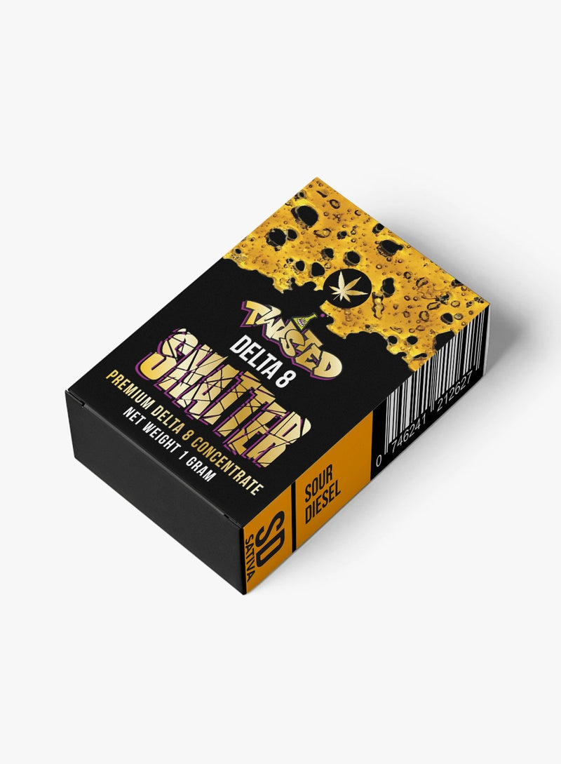 Twisted Brands DELTA 8 Shatter – Sour Diesel