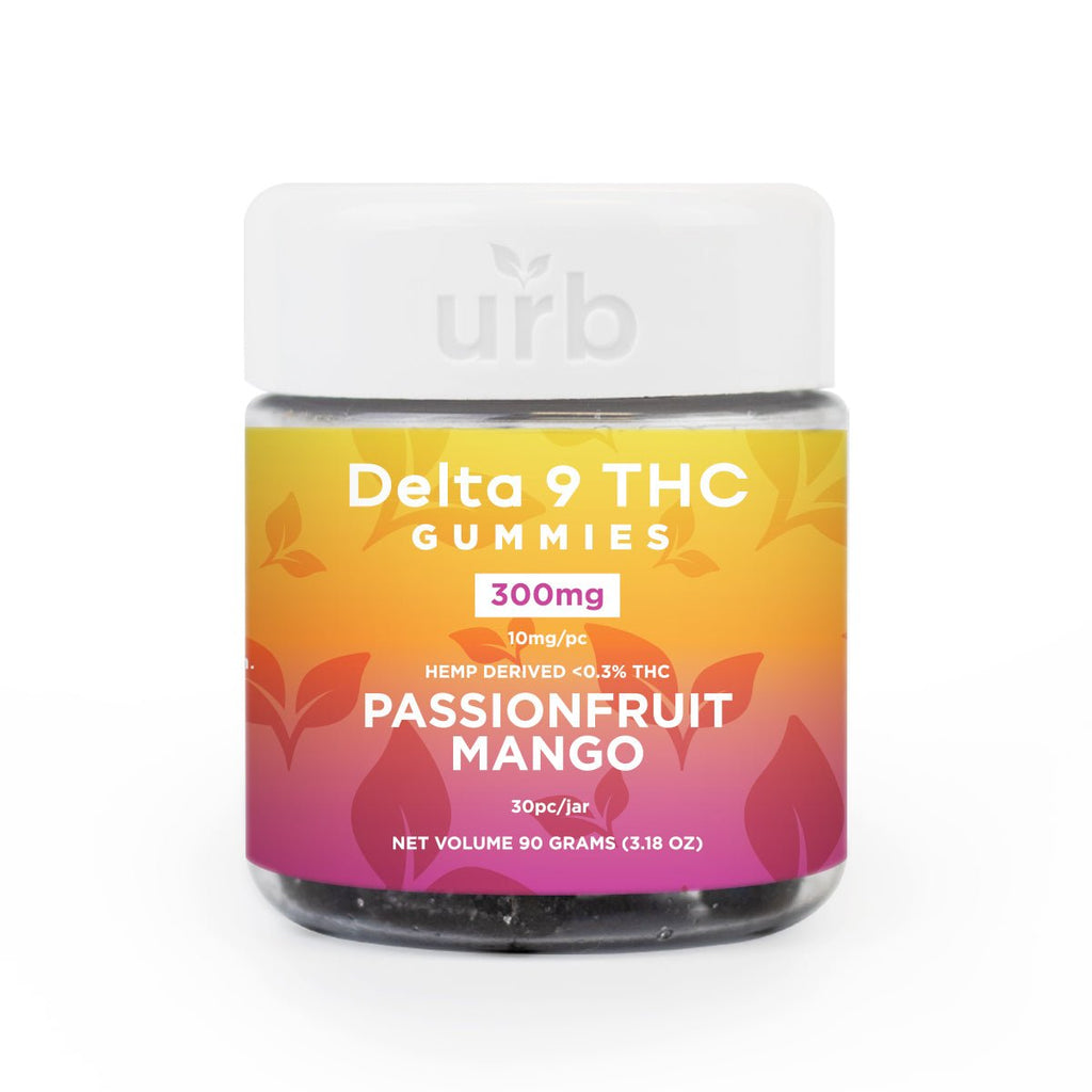 Urb Delta 9 THC 300MG Gummies - Passionfruit Mango - Bandit Distribution