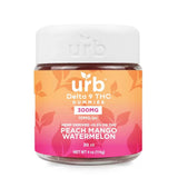 Urb Delta 9 THC 300MG Gummies - Peach Mango Watermelon - Bandit Distribution