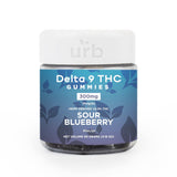 Urb Delta 9 THC 300MG Gummies - Sour Blueberry - Bandit Distribution