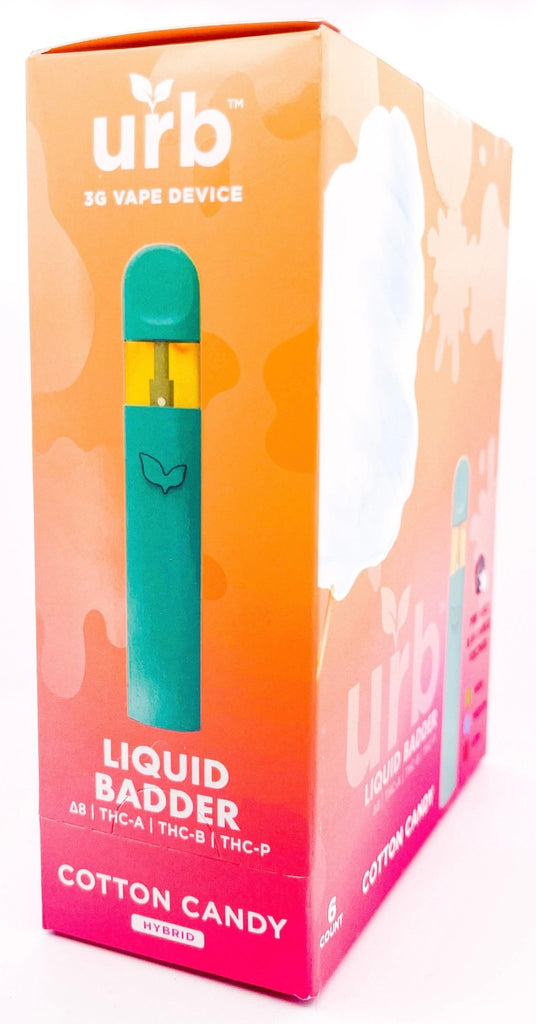 Urb Liquid Badder 3g Disposables - Cotton Candy - (D8/THCa/THCp/THCb) - Bandit Distribution