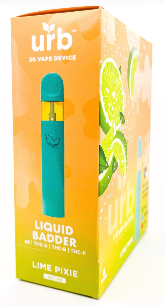 Urb Liquid Badder 3g Disposables - Lime Pixie - (D8/THCa/THCp/THCb) - Bandit Distribution